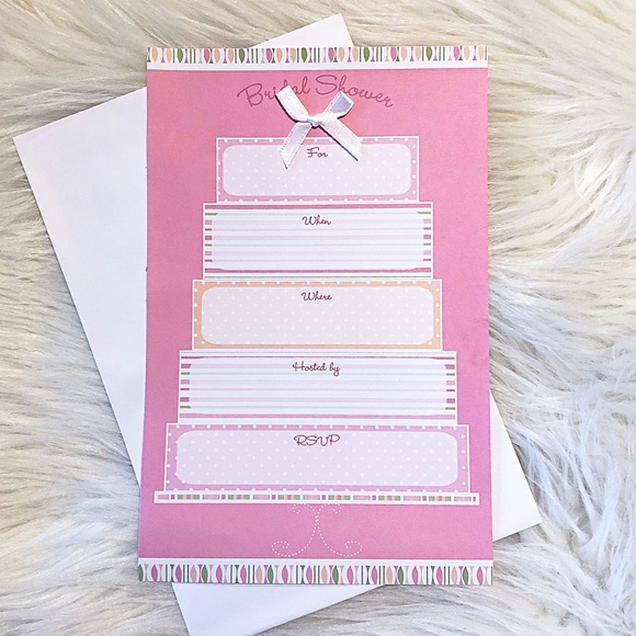 Other - $5 CLEARANCE! Bridal Shower Wedding Cake Invitation Set